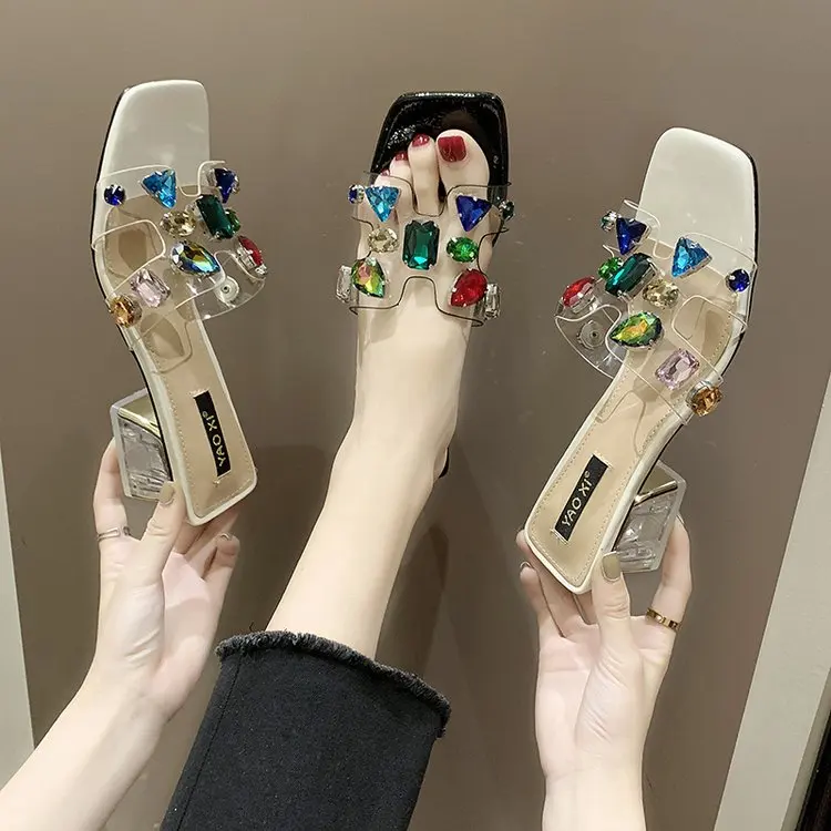 OLOMLB 2019 Women Crystal Slipper Wedge Sandals Female Sexy Crystal Transparent High Heels Rhinestone Sandals zapatos de mujer
OLOMLB 2019 Women Crystal Slipper Wedge Sandals Female Sexy Crystal Transparent High Heels Rhinestone Sandals zapatos de mujer