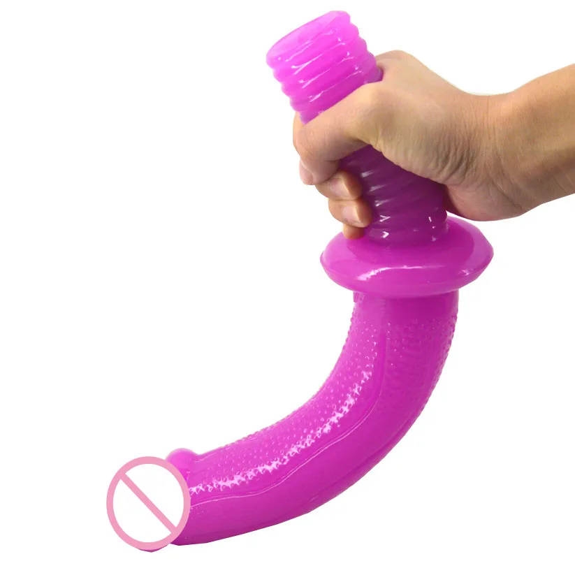 Double Handle Skin Simulation Adult-novelty G-spot Masturbation Is Pitted Super Long Anal Plug Penis Sex Shop
