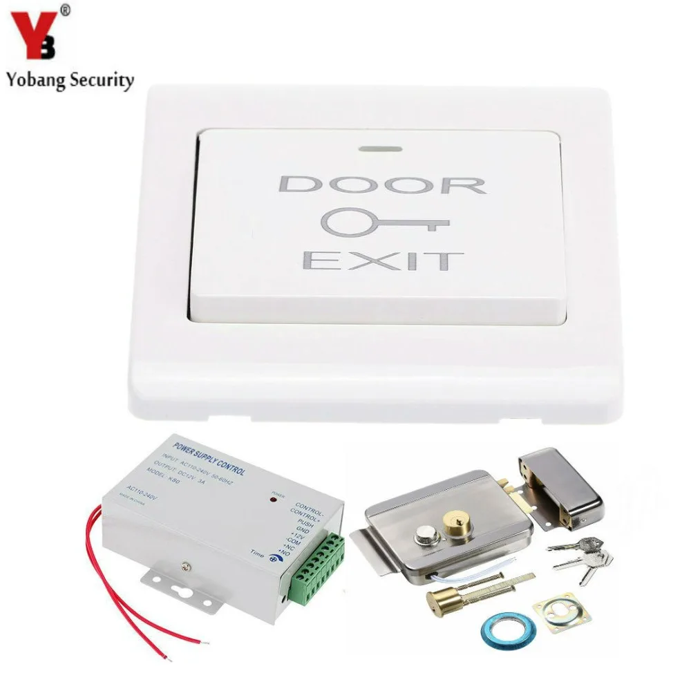 Yobang Security Door Access Control System Electronic Strike Door Gate Lock Fail Safe Kits Switching Power Supply Release Button
Yobang Security Door Access Control System Electronic Strike Door Gate Lock Fail Safe Kits Switching Power Supply Release Button