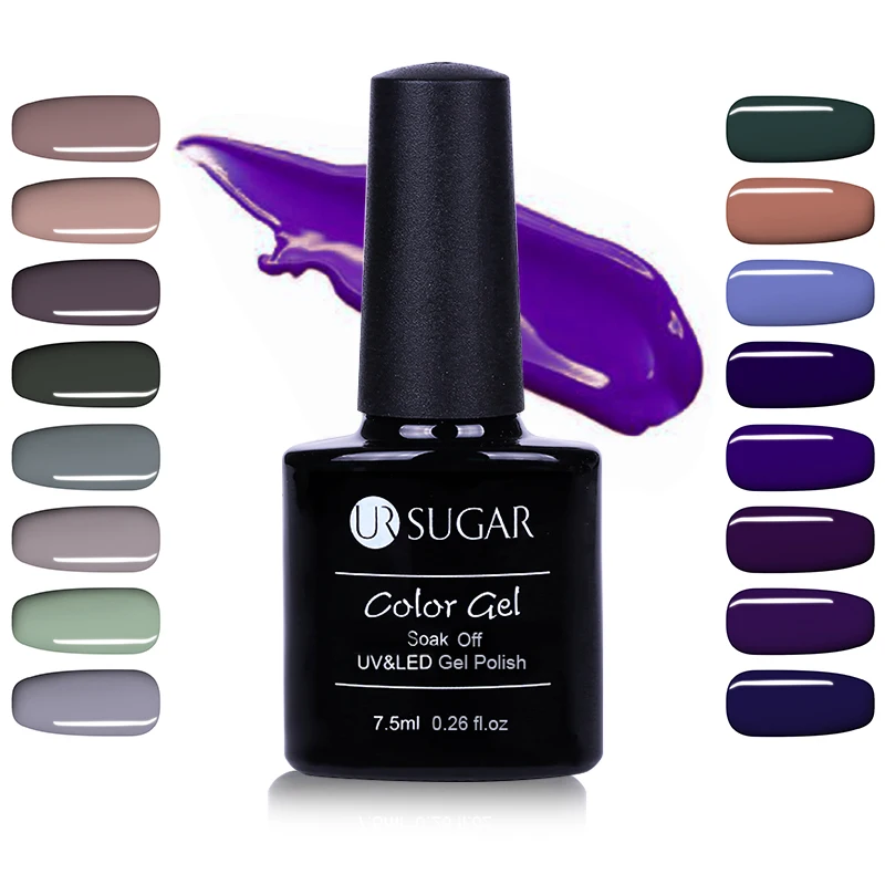 

UR SUGAR 7.5ML Lavender Purple Series UV Gel Polish Long Lasting Gel Varnish Soak-off UV Led Gel Lacquer for Nail Art Design