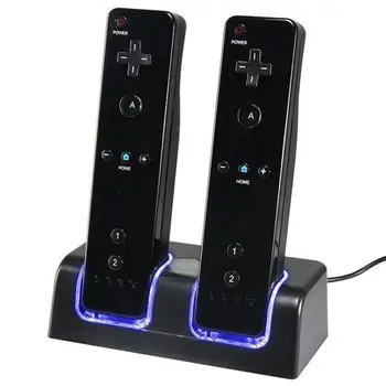 New Arrival Dual Remote Control Charging Station w/ 2 Rechargeable Batteries & LED Light For Wii Remote Control R30
New Arrival Dual Remote Control Charging Station w/ 2 Rechargeable Batteries & LED Light For Wii Remote Control R30