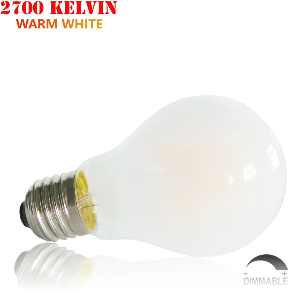 

Frosted Glass 220V 230V 240V Dimmable Bombilla De Filamento LED Vintage Filament Edison Light Bulb A60 E27 4W 6W 8W Ampoule LED