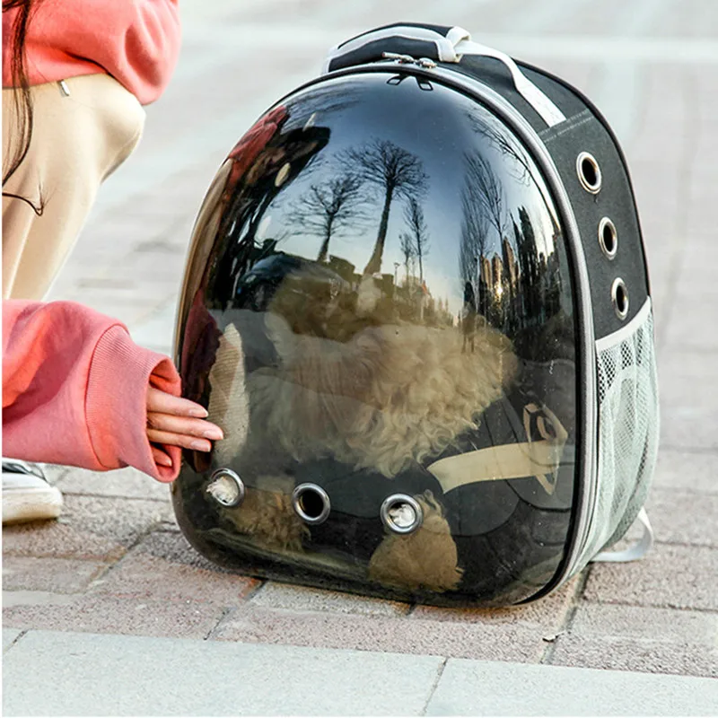 New pet backpack out portable cat bag transparent Pet Cat Dog Puppy Carrier Travel Bag Space Capsule Backpack Breathable AprT4 (7)