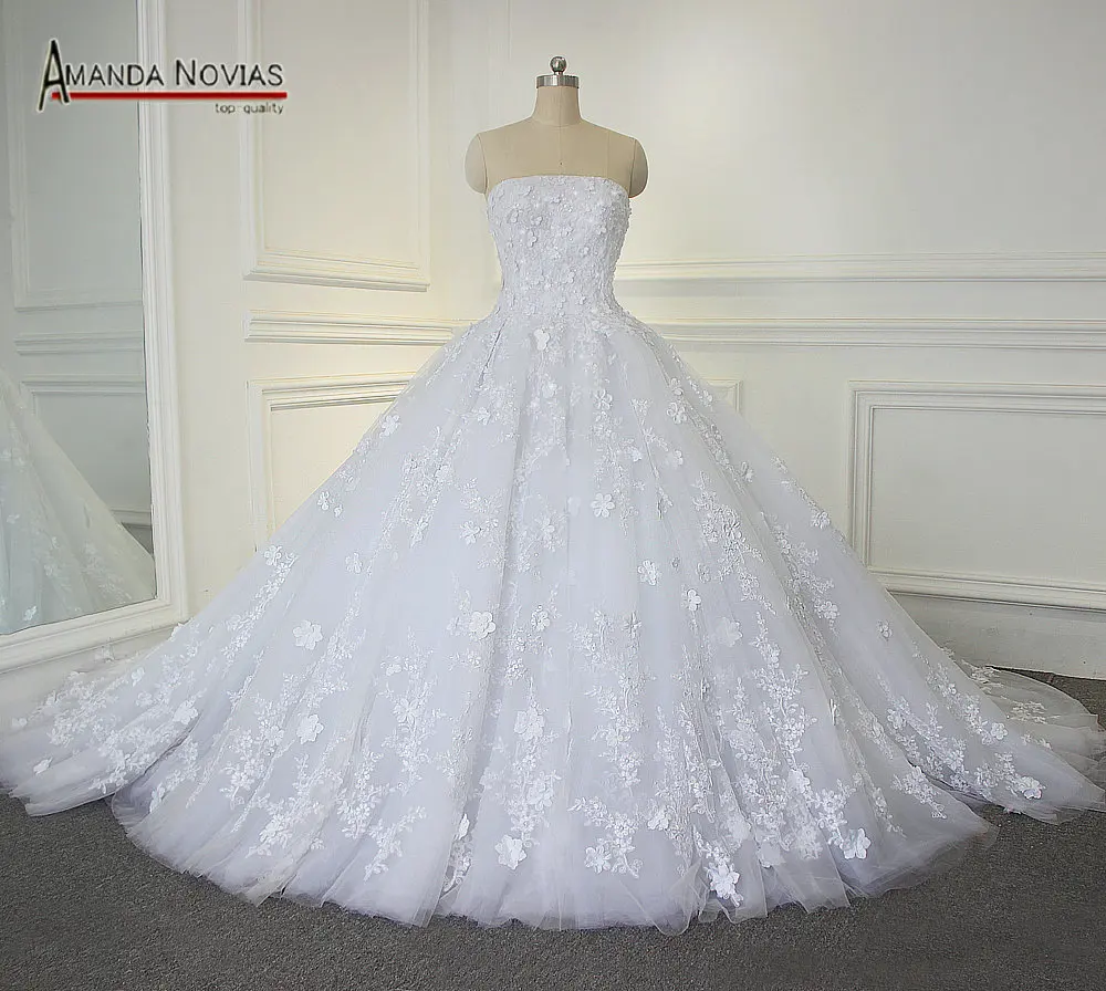 

Ball Gown Wedding Dress 2019 Amanda Novias Actual Photos With Long Train