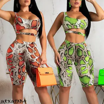 New Women Ladies Fashion Casual Summer Clothing Set Sleeveless Bodycon Slim Snake Print Tank Tops And Shorts Party Clubwear
New Women Ladies Fashion Casual Summer Clothing Set Sleeveless Bodycon Slim Snake Print Tank Tops And Shorts Party Clubwear