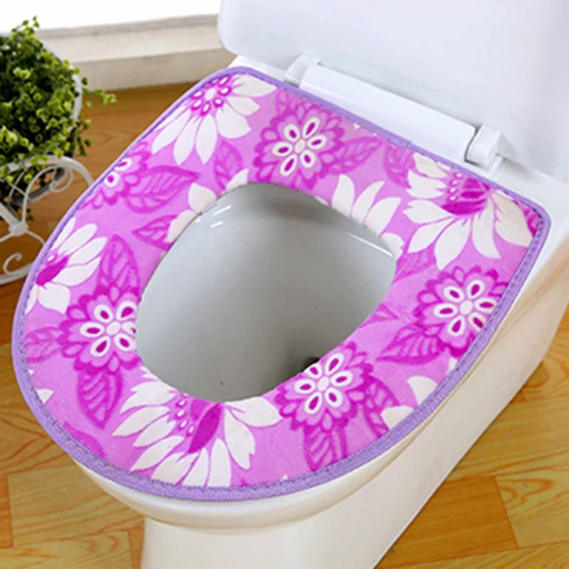 Warm Soft Toilet Seat Cover Lid Top Cover Pad Floral Bathroom Warmer Toilet Seat Bowl Adhesive Button Washable Toilet Seat Cover
Warm Soft Toilet Seat Cover Lid Top Cover Pad Floral Bathroom Warmer Toilet Seat Bowl Adhesive Button Washable Toilet Seat Cover