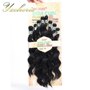 YXCHERISHAIR 8Pcs/pack Synthetic Deep Wave Hair Bundles 14" 16" 18" 20" Ombre Black Blond Double Weft Hair Weave Extension
YXCHERISHAIR 8Pcs/pack Synthetic Deep Wave Hair Bundles 14" 16" 18" 20" Ombre Black Blond Double Weft Hair Weave Extension