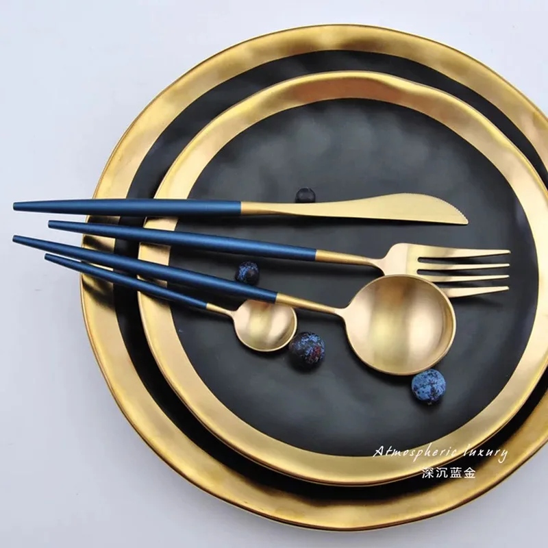 304 Stainless Steel Cutlery Luxury Tableware Set Dinner Forks Knives Scoop Set Silverware Set European Western Food Set
304 Stainless Steel Cutlery Luxury Tableware Set Dinner Forks Knives Scoop Set Silverware Set European Western Food Set