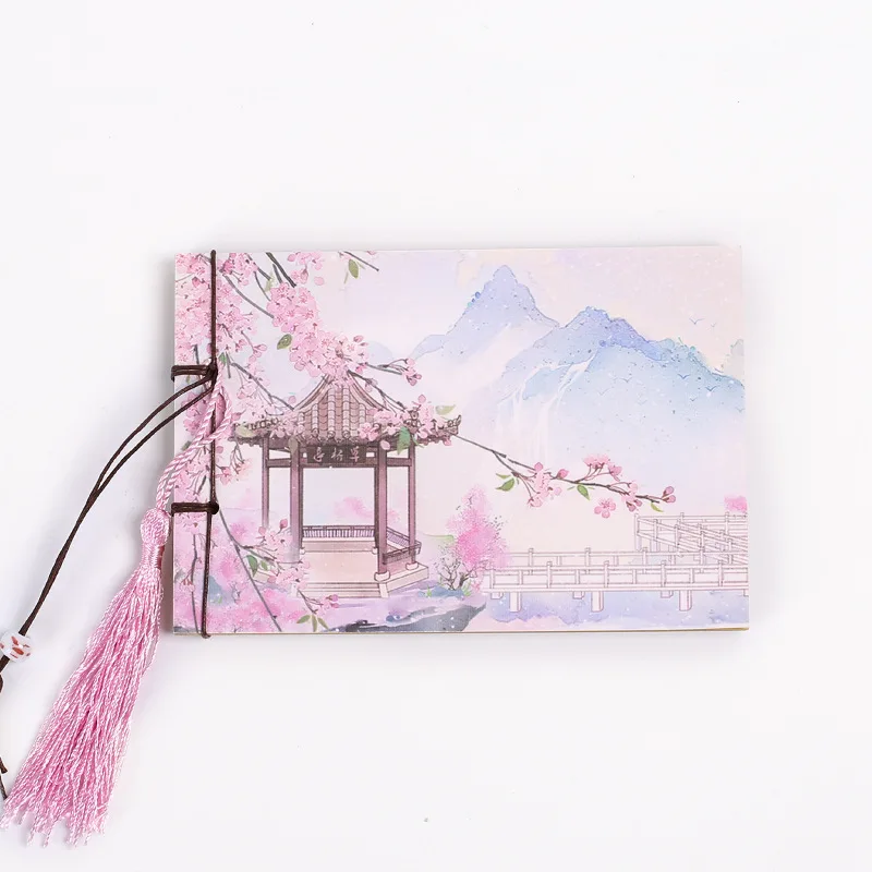 EZONE1PC Chinese Style Vintage Diary Retro NoteBook Sketchbook Stationery Office School Supplies Day Planner Gift for Kids 8