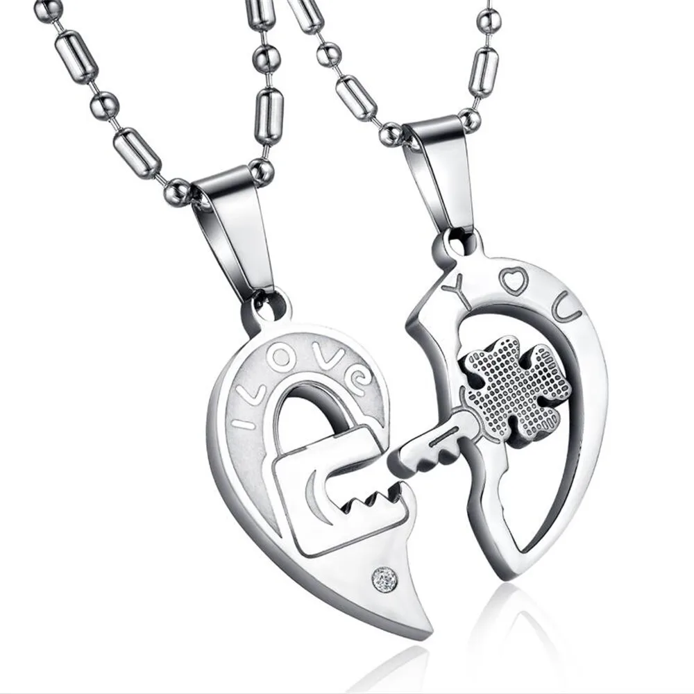 (12 pairs/lot) Mimeng Titanium Jewelry Stainless Steel Jewelry Titanium Couple Necklaces Key Necklace Come With Chain
(12 pairs/lot) Mimeng Titanium Jewelry Stainless Steel Jewelry Titanium Couple Necklaces Key Necklace Come With Chain
