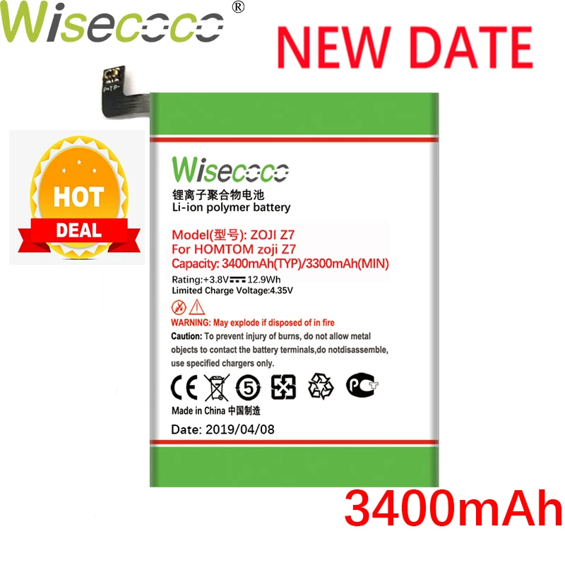 Wisecoco Z7 3400mAh Newly Produced High Quality Battery For HOMTOM ZOJI Z7 Z 7 Phone Built-in Battery Replace + Tracking Number
Wisecoco Z7 3400mAh Newly Produced High Quality Battery For HOMTOM ZOJI Z7 Z 7 Phone Built-in Battery Replace + Tracking Number
