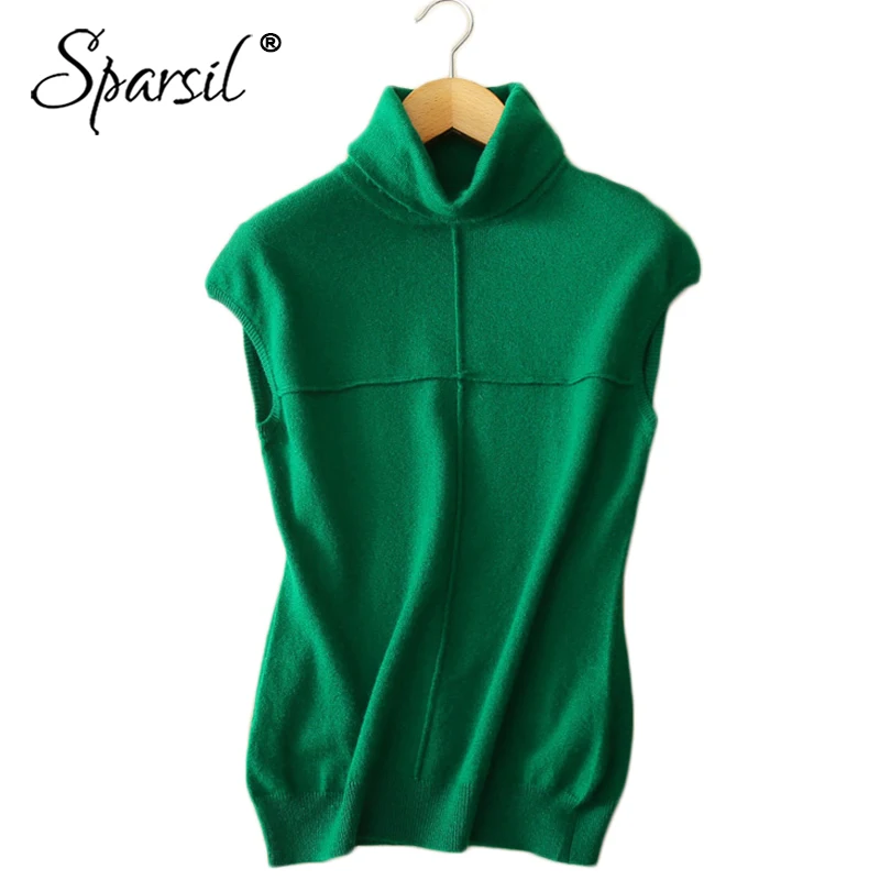 Sparsil 2018 Women Wool Knitted Sweater Autumn Top Sleeveless Turtleneck Pullover Cashmere Soft Female Vest Knitting Sweater
Sparsil 2018 Women Wool Knitted Sweater Autumn Top Sleeveless Turtleneck Pullover Cashmere Soft Female Vest Knitting Sweater