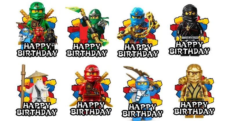 Новинка 12 шт. тематические топперы для кексов Ninjago украшение вечеринки в честь