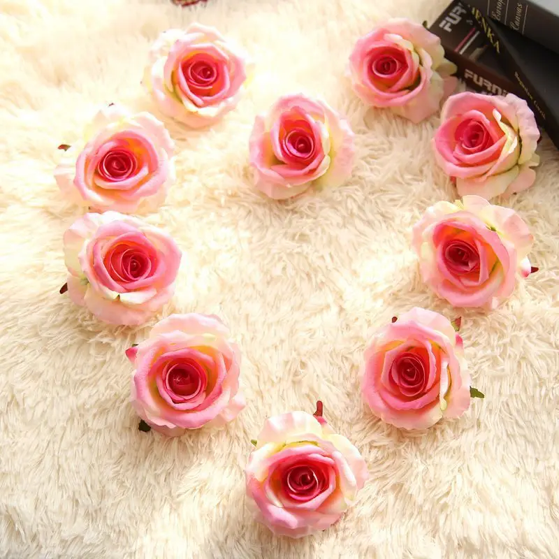 3 шт. 10 см искусственные шелковые розы свадебные семейные вечерние для отеля