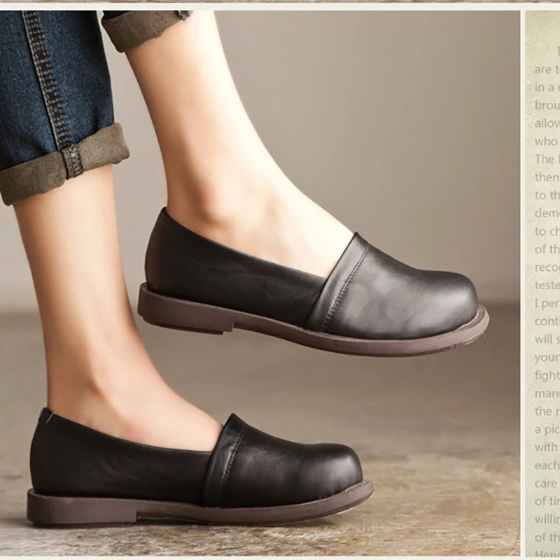 2018 New Cow Leather Flats Shoes Women British 100% Genuine Leather Loafers Female Shoes Handwork High Quality Shoes Women Flats
2018 New Cow Leather Flats Shoes Women British 100% Genuine Leather Loafers Female Shoes Handwork High Quality Shoes Women Flats