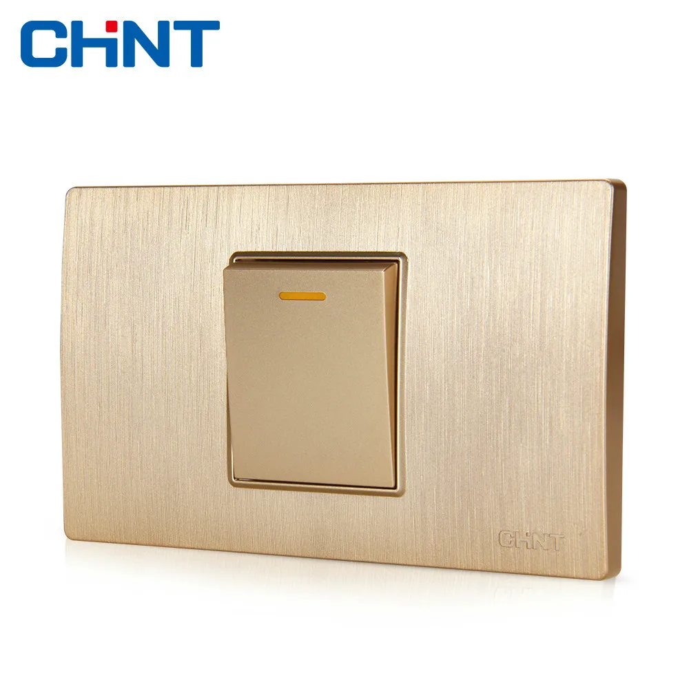 CHINT Electric 118 Type Switch Socket NEW5D Wire Drawing Gold Within Steel Frame One Gang Two Way Switches
CHINT Electric 118 Type Switch Socket NEW5D Wire Drawing Gold Within Steel Frame One Gang Two Way Switches
