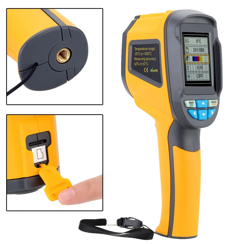 Infrared Thermometer Handheld Thermal Imaging Camera HT-02 Portable IR Thermal Imager Infrared Imaging Device Infrared Thermomet
Infrared Thermometer Handheld Thermal Imaging Camera HT-02 Portable IR Thermal Imager Infrared Imaging Device Infrared Thermomet