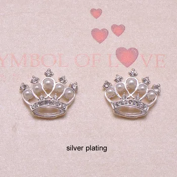 (J0799) 18mmx22mm metal crown shape rhinestone button ,silver plating,flat back,ivory pearl
(J0799) 18mmx22mm metal crown shape rhinestone button ,silver plating,flat back,ivory pearl