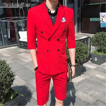 2019 New Elegant White wedding Men Suit with Short Pants Fashion Business Terno Masculino yong Mens Summer Wear Suits Sets
2019 New Elegant White wedding Men Suit with Short Pants Fashion Business Terno Masculino yong Mens Summer Wear Suits Sets