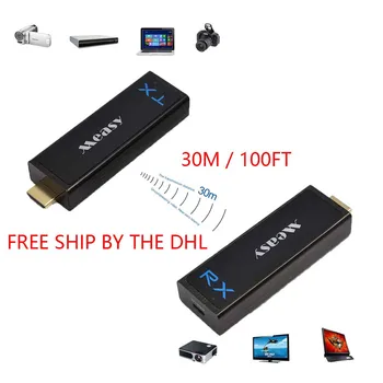 

Measy W2H Nano Wireless HD Sender Kit with Receiver and Transmitter 30M/100FT Compatible with 1080P 3D Free ship By DHL EMS