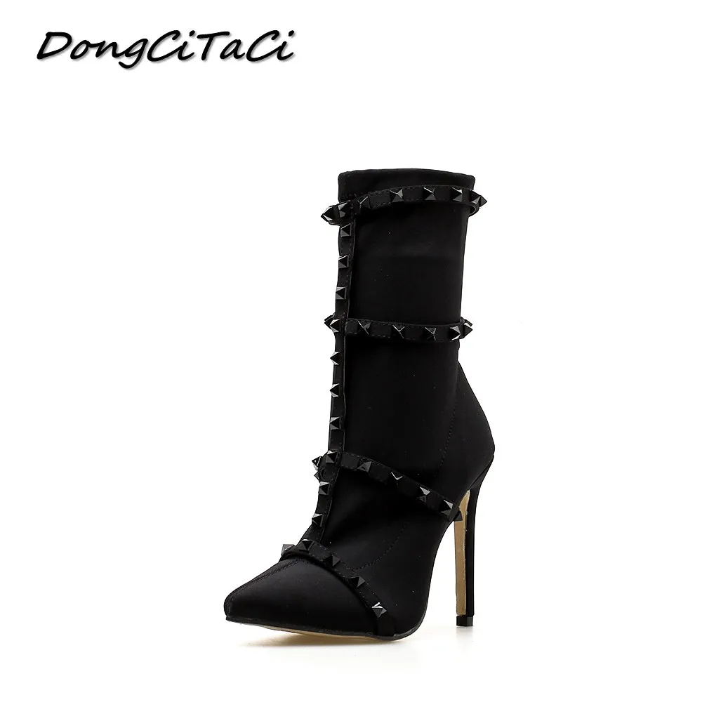 DongCiTaCi Autumn Women Ankle Boots Rivet Shoes Woman Wedding Party High Heel Pumps Female Stretch Bootie Plus size 35-42
DongCiTaCi Autumn Women Ankle Boots Rivet Shoes Woman Wedding Party High Heel Pumps Female Stretch Bootie Plus size 35-42