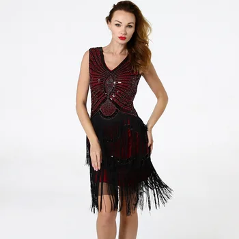 Vintage Heavy Industry Tassel Embroidered Sequin Dress Annual Meeting Reception Party Flapper Dresses
Vintage Heavy Industry Tassel Embroidered Sequin Dress Annual Meeting Reception Party Flapper Dresses