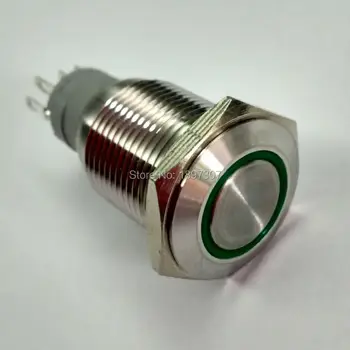16mm Green Ring LED illuminated Stainless steel self locking Push Button Switch Car Dash 12V 24V 220V
16mm Green Ring LED illuminated Stainless steel self locking Push Button Switch Car Dash 12V 24V 220V