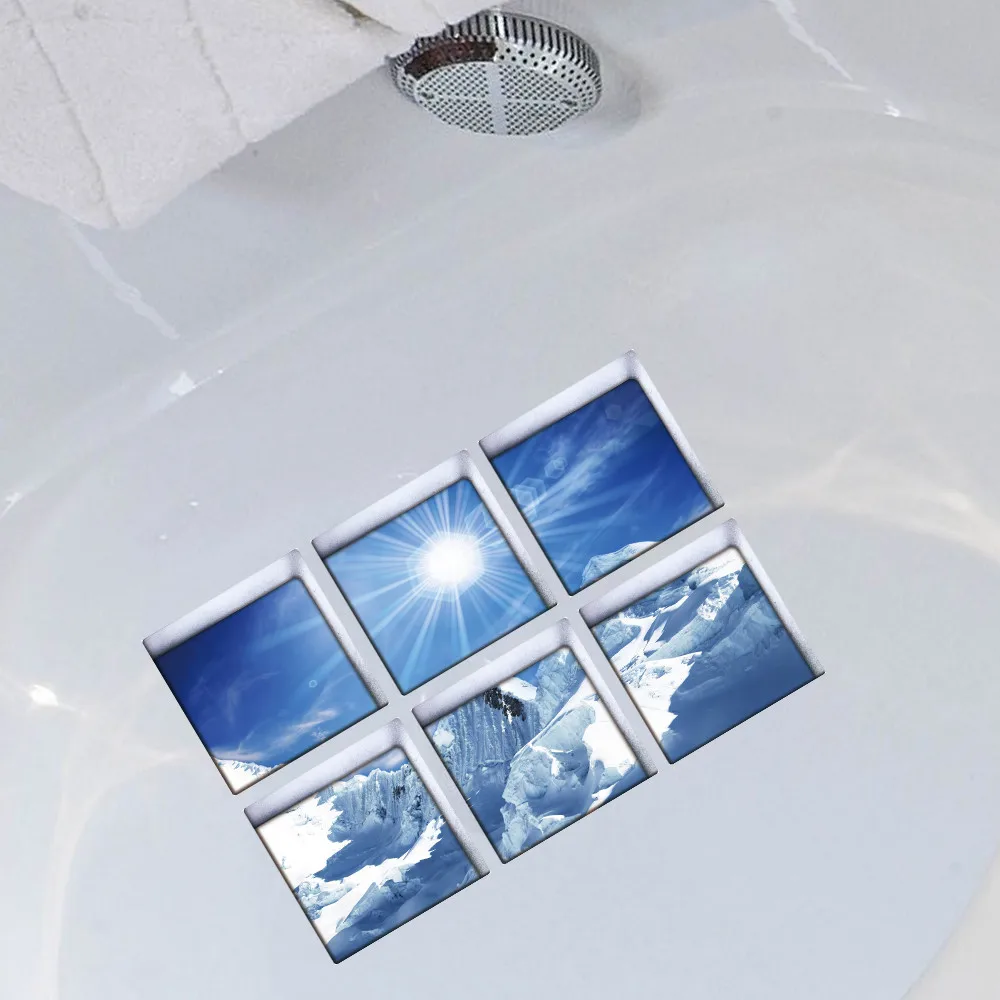 New House decoration 6pcs 13x13cm Bathtub sticker Landscape Pattern 3D Nonslip Bathtub Appliques Tub Bathroom Decal PVC Mural 
New House decoration 6pcs 13x13cm Bathtub sticker Landscape Pattern 3D Nonslip Bathtub Appliques Tub Bathroom Decal PVC Mural