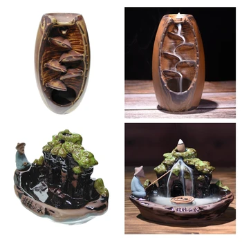 Ceramic Mountain Boat Incense Burner Stick Cones Backflow Incense Holder Home Decor Figurines Miniatures 
Ceramic Mountain Boat Incense Burner Stick Cones Backflow Incense Holder Home Decor Figurines Miniatures
