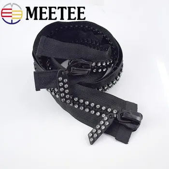 2pcs Meetee 10# 60/70/80CM Single Double Slider Resin Zipper Open-end Rhinestone Shiny Bags Zips DIY Clothing Sewing Accessories
2pcs Meetee 10# 60/70/80CM Single Double Slider Resin Zipper Open-end Rhinestone Shiny Bags Zips DIY Clothing Sewing Accessories