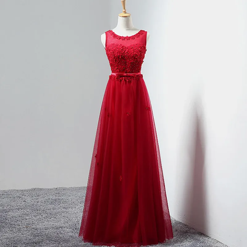 Custom Made A-Line Scoop Evening Dresses Abiye Gece Elbisesi Beading Flowers Prom Party Dresses Long 2019 (7)