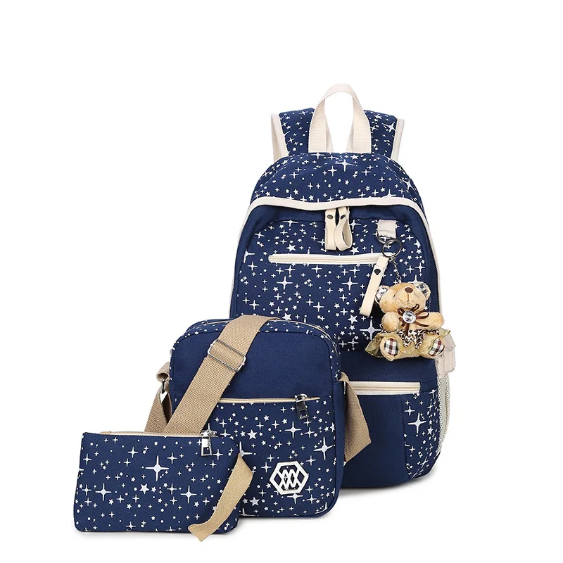 Fashion Preppy Stylish Canvas Printing Backpack Women School Bags for Teenage Girls Cute 3 Set Travel Backpacks Female Bagpack
Fashion Preppy Stylish Canvas Printing Backpack Women School Bags for Teenage Girls Cute 3 Set Travel Backpacks Female Bagpack