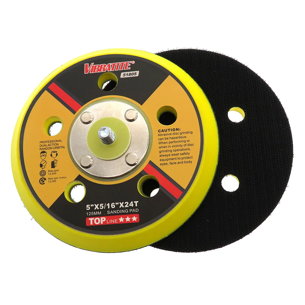 5 Inch 125mm 5-Hole DA Sanding Pad Sander Backing Pad 5/16"-24 Thread Hook and Loop Sanding Disc Sanding Pad
5 Inch 125mm 5-Hole DA Sanding Pad Sander Backing Pad 5/16"-24 Thread Hook and Loop Sanding Disc Sanding Pad
