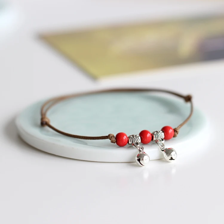 Spring Ceramic Jewelry DIY Knitted Handmade Anklets Boho Style for Woman Girl Accessories Red Yellow Blue Beads Bell
Spring Ceramic Jewelry DIY Knitted Handmade Anklets Boho Style for Woman Girl Accessories Red Yellow Blue Beads Bell