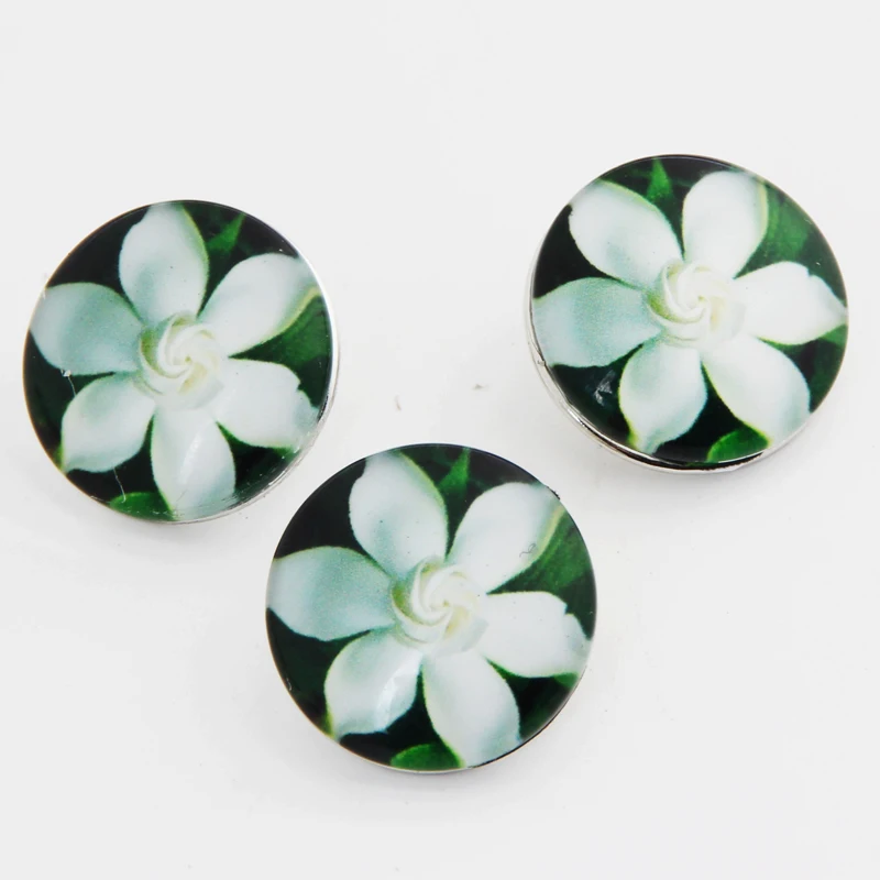 Wholesale Cartoon Gardenia Snap Jewelry 18mm Snap Buttons DIY Glass Buttons For Women TZ4041
Wholesale Cartoon Gardenia Snap Jewelry 18mm Snap Buttons DIY Glass Buttons For Women TZ4041