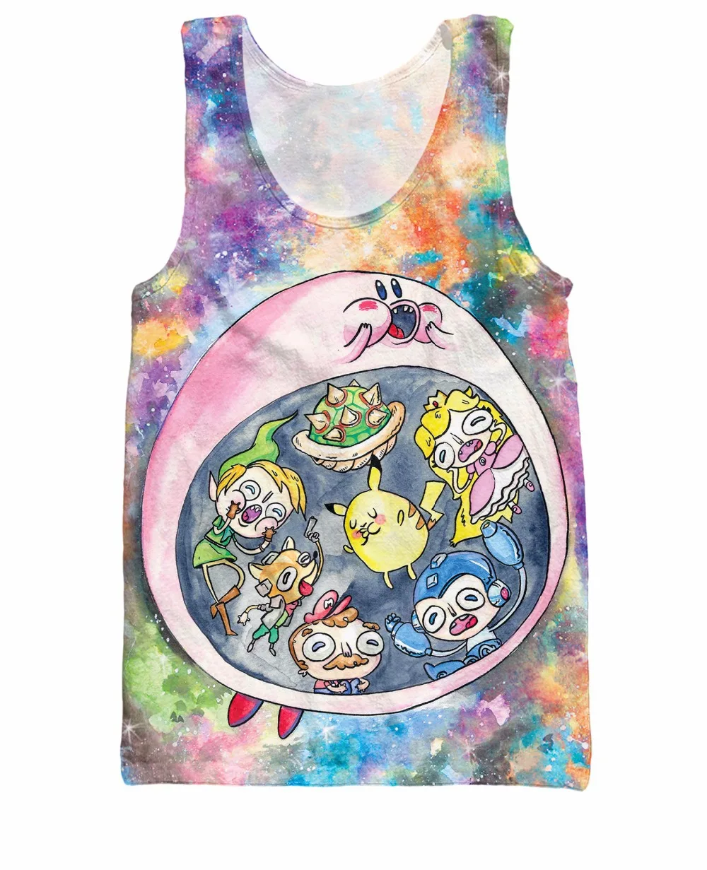 Kirby Nom Nom Tank Top chubby pink character Kirby anime Pokemon Pikachu Summer Style Vest Women Men 3d Fashion Clothing Jersey
Kirby Nom Nom Tank Top chubby pink character Kirby anime Pokemon Pikachu Summer Style Vest Women Men 3d Fashion Clothing Jersey