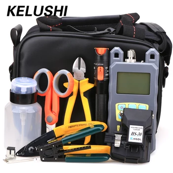 KELUSHI 21 in 1 Fiber Optic FTTH Tool Kit with HS-30 Fiber Cleaver -70~+10dbm Optical Power Meter 10mW Visual Fault Lcator
KELUSHI 21 in 1 Fiber Optic FTTH Tool Kit with HS-30 Fiber Cleaver -70~+10dbm Optical Power Meter 10mW Visual Fault Lcator