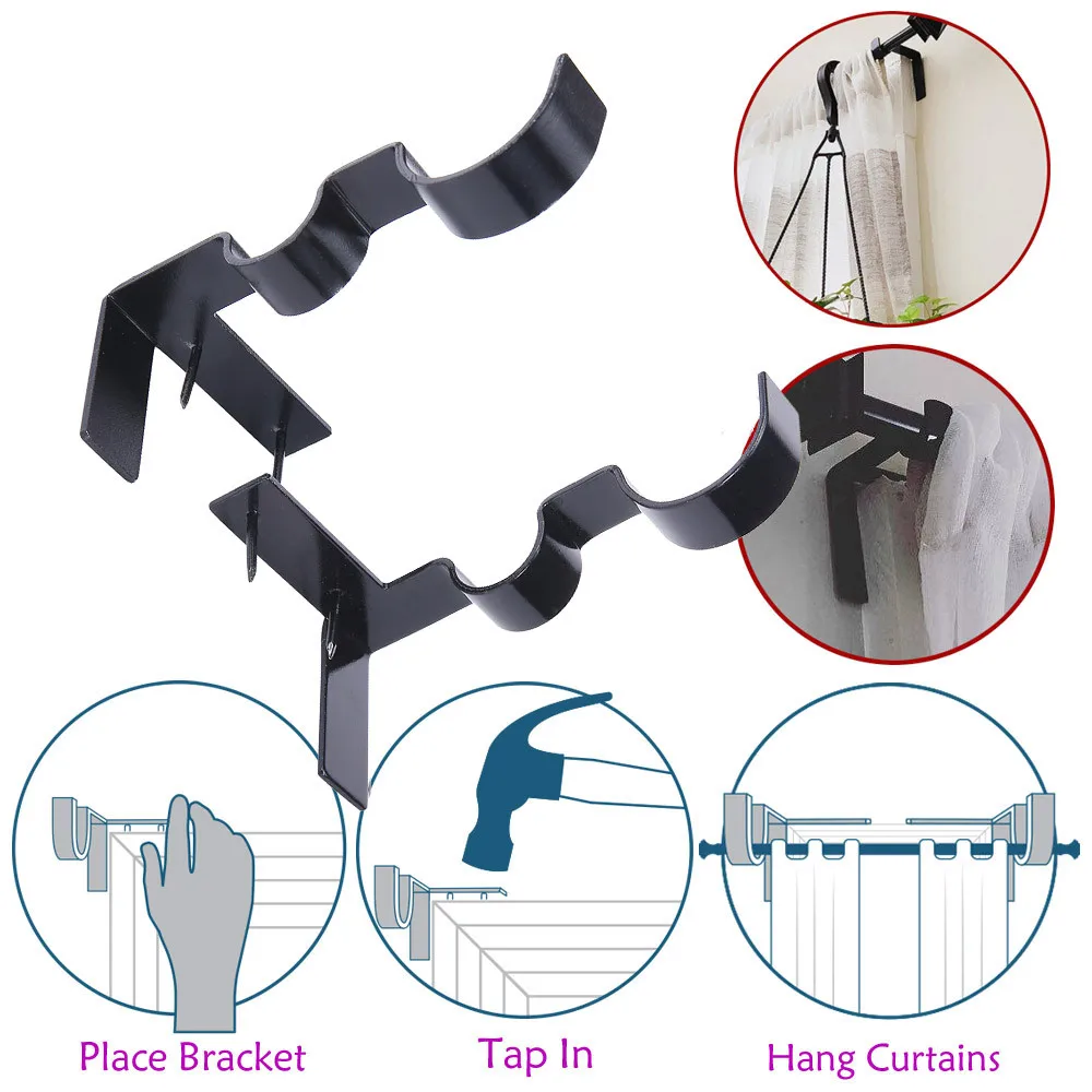 New Curtain Rod Bracket Kwik Hang Curtain Rod Holders Tap Right Into Window Frame Curtain Rod Bracket High Quality#sw
New Curtain Rod Bracket Kwik Hang Curtain Rod Holders Tap Right Into Window Frame Curtain Rod Bracket High Quality#sw