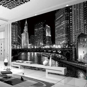 Custom 3D Mural Wallpaper Black And White City Night Landscape Murals Living Room TV Backdrop Wall Modern Simple Papel De Parede
Custom 3D Mural Wallpaper Black And White City Night Landscape Murals Living Room TV Backdrop Wall Modern Simple Papel De Parede