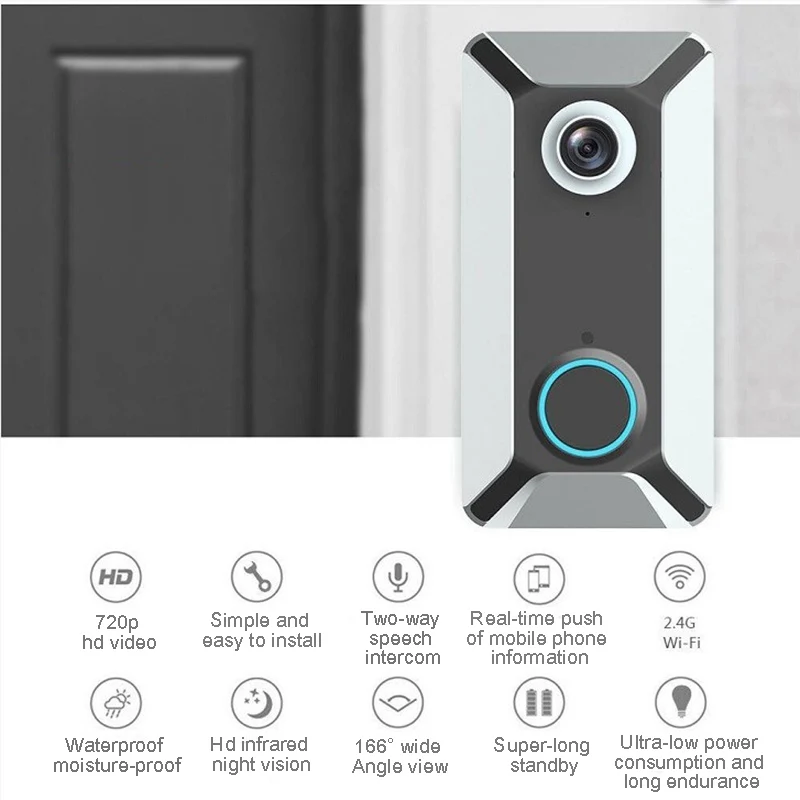 Smart Life V6 IP Video Intercom WIFI Doorbell Video Door Phone Door Bell Camera For Apartments IR Alarm Wireless Security Camera
Smart Life V6 IP Video Intercom WIFI Doorbell Video Door Phone Door Bell Camera For Apartments IR Alarm Wireless Security Camera
