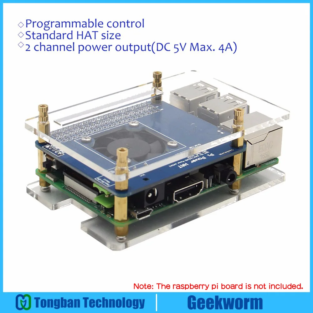 Raspberry Pi 3 Model B+ Programmable Smart Temperature Control Fan & Power Expansion Board + Acrylic Case + Copper HeatSink Kits
Raspberry Pi 3 Model B+ Programmable Smart Temperature Control Fan & Power Expansion Board + Acrylic Case + Copper HeatSink Kits