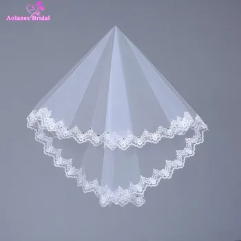 AOLANES Velos de Noiva Short One Layer Lace Edge Ivory Wedding Veil Tulle Bridal Veil Sequins Wedding Accessories Voile Mariage
AOLANES Velos de Noiva Short One Layer Lace Edge Ivory Wedding Veil Tulle Bridal Veil Sequins Wedding Accessories Voile Mariage