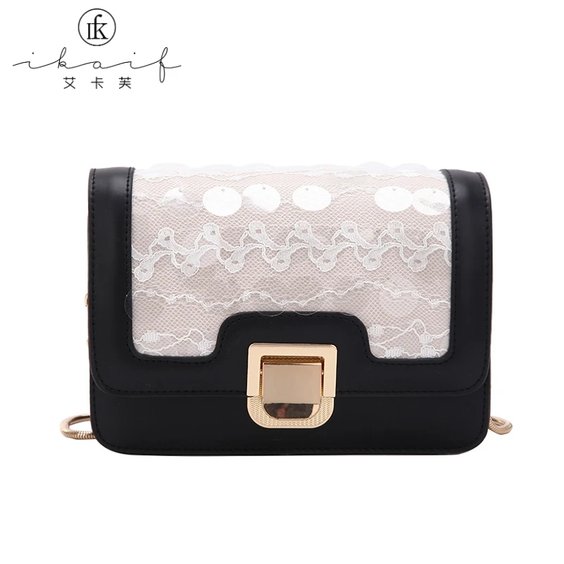 Flap Bag 2019 Summer New Quality Pu Leather Women's Designer Handbag Lace Chain Sequins Lock Chain Shoulder Messenger Bag
Flap Bag 2019 Summer New Quality Pu Leather Women's Designer Handbag Lace Chain Sequins Lock Chain Shoulder Messenger Bag