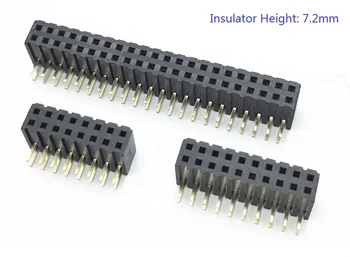 100pcs 2.0 mm PCB Female Header 8 10 12 14 16 20 24 40 44 80 Pin Dual row Through Holes Angled 90 Degree 7.2 mm Insulator Height
100pcs 2.0 mm PCB Female Header 8 10 12 14 16 20 24 40 44 80 Pin Dual row Through Holes Angled 90 Degree 7.2 mm Insulator Height