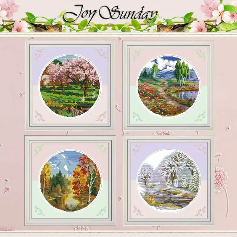 Spring Summer Autumn Winter scenery counted 11CT 14CT Cross Stitch Set DIY DMC Cross-stitch Kit Embroidery Needlework home decor
Spring Summer Autumn Winter scenery counted 11CT 14CT Cross Stitch Set DIY DMC Cross-stitch Kit Embroidery Needlework home decor