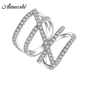 AINUOSHI Geometry 925 Sterling Silver Wedding Rings Engagement Anniversary Hallow Lovely Rings Anniversary Silver Jewelry Gifts
AINUOSHI Geometry 925 Sterling Silver Wedding Rings Engagement Anniversary Hallow Lovely Rings Anniversary Silver Jewelry Gifts