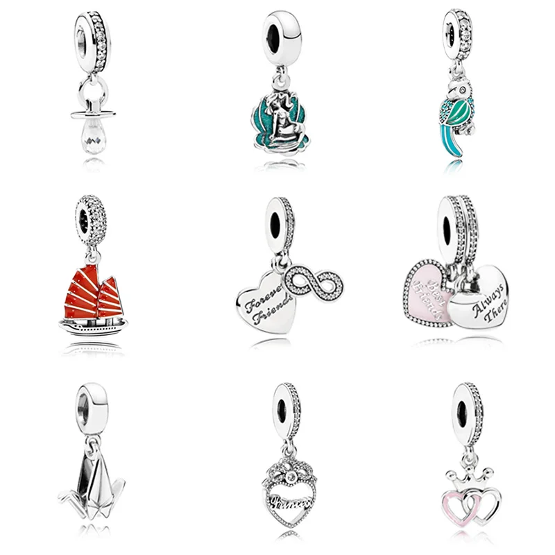 Sterling Silver 925 Charm Crown Baby Pacifier Sailboat Mermaid Crystal Bead For Original Pandora Bracelet Bangle Women Jewelry
Sterling Silver 925 Charm Crown Baby Pacifier Sailboat Mermaid Crystal Bead For Original Pandora Bracelet Bangle Women Jewelry