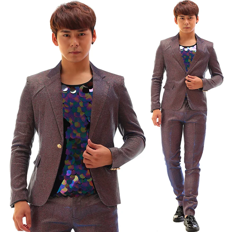 Nightclub Male dj singer gd stars style Fashion blazers blue Gradient Purple glitter Suit costume party show stage performance
Nightclub Male dj singer gd stars style Fashion blazers blue Gradient Purple glitter Suit costume party show stage performance