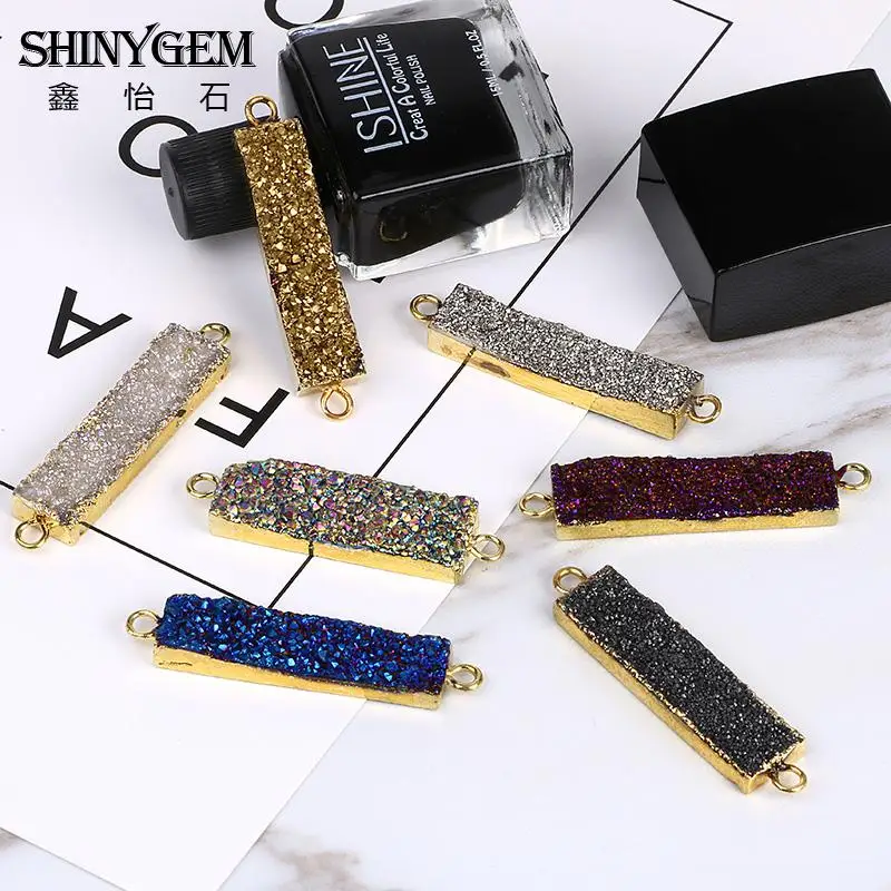 Wholesale Natural Druzy Drusy Amethysts Quartz Stone Pendant Double Bails Connector Fashion Crystal Jewelry Findings/Accessories
Wholesale Natural Druzy Drusy Amethysts Quartz Stone Pendant Double Bails Connector Fashion Crystal Jewelry Findings/Accessories