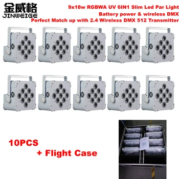 Free Shipping 10pcs/Lot Flightcase Flat 9x18w RGBWA UV 6IN1 Wireless Battery Led Par Light With 2.4G Wireless DMX 512 DJ KTV BAR
Free Shipping 10pcs/Lot Flightcase Flat 9x18w RGBWA UV 6IN1 Wireless Battery Led Par Light With 2.4G Wireless DMX 512 DJ KTV BAR